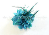 Wholesale Lady Feather Flower Brooch Pin Bridal Party Hair Holder Headdress Bead