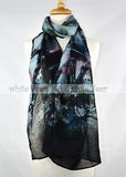 72" Abstract Art Paint Scarf