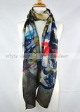 72" Abstract Art Paint Scarf
