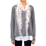 BULK/LOT SALE - Lace Scarf with Polka Dot Print & Fishnet Fringe BUYING ALL ONLY