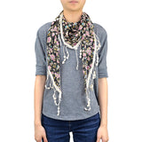 65" Floral Triangle Lace Scarf