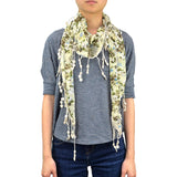 65" Floral Triangle Lace Scarf