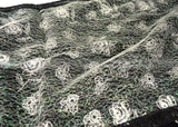64" Glitter Floral Double Layer Scarf