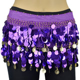 Solid Sequines Belly Dance Scarf