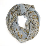 64" Paisley Floral Infinity Scarf