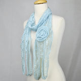 68" Sewing Flower Lace Scarf